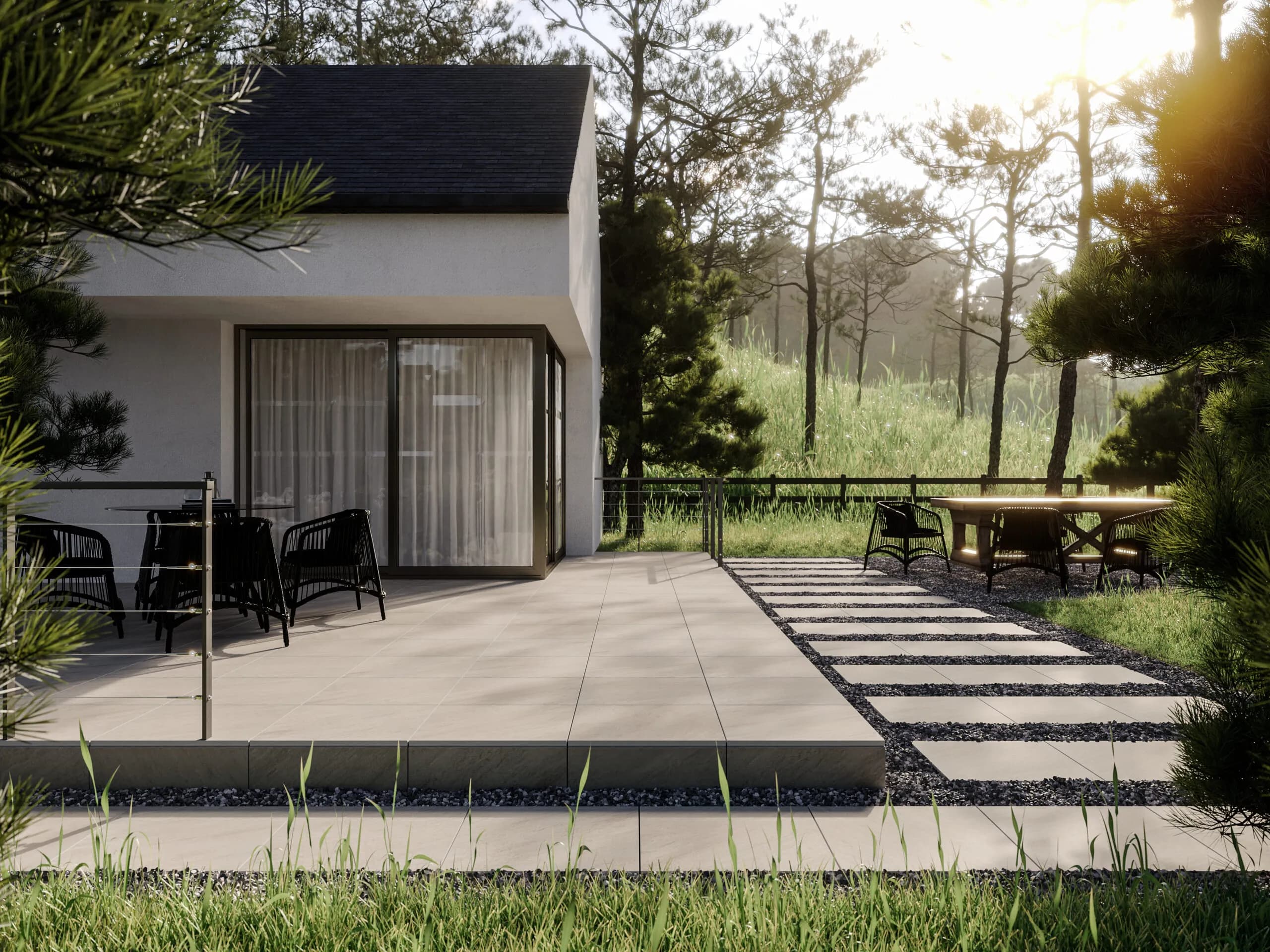 Japandi Pulsar Grey Terrace